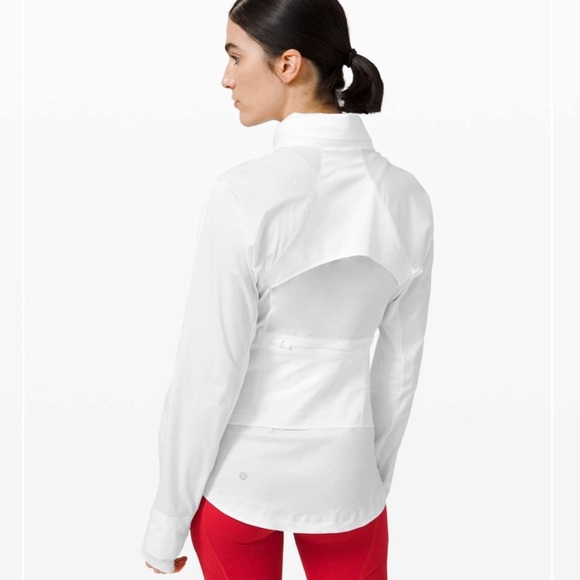 lululemon Goal Smasher Jacket Hooded White Sz 8 - Picture 2 of 16